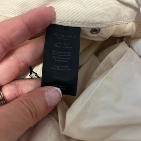 rag & bone Antique Off White Buckley Chino Pants Sz 27 - Picture 6 of 8